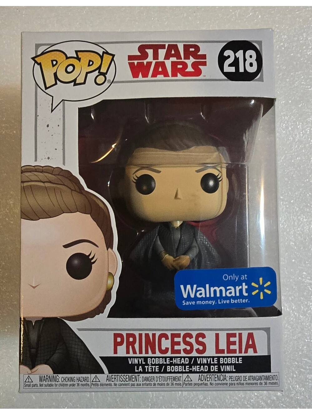 Star Wars Funko Pop 218 Princess Leia Walmart Exclusive NIB